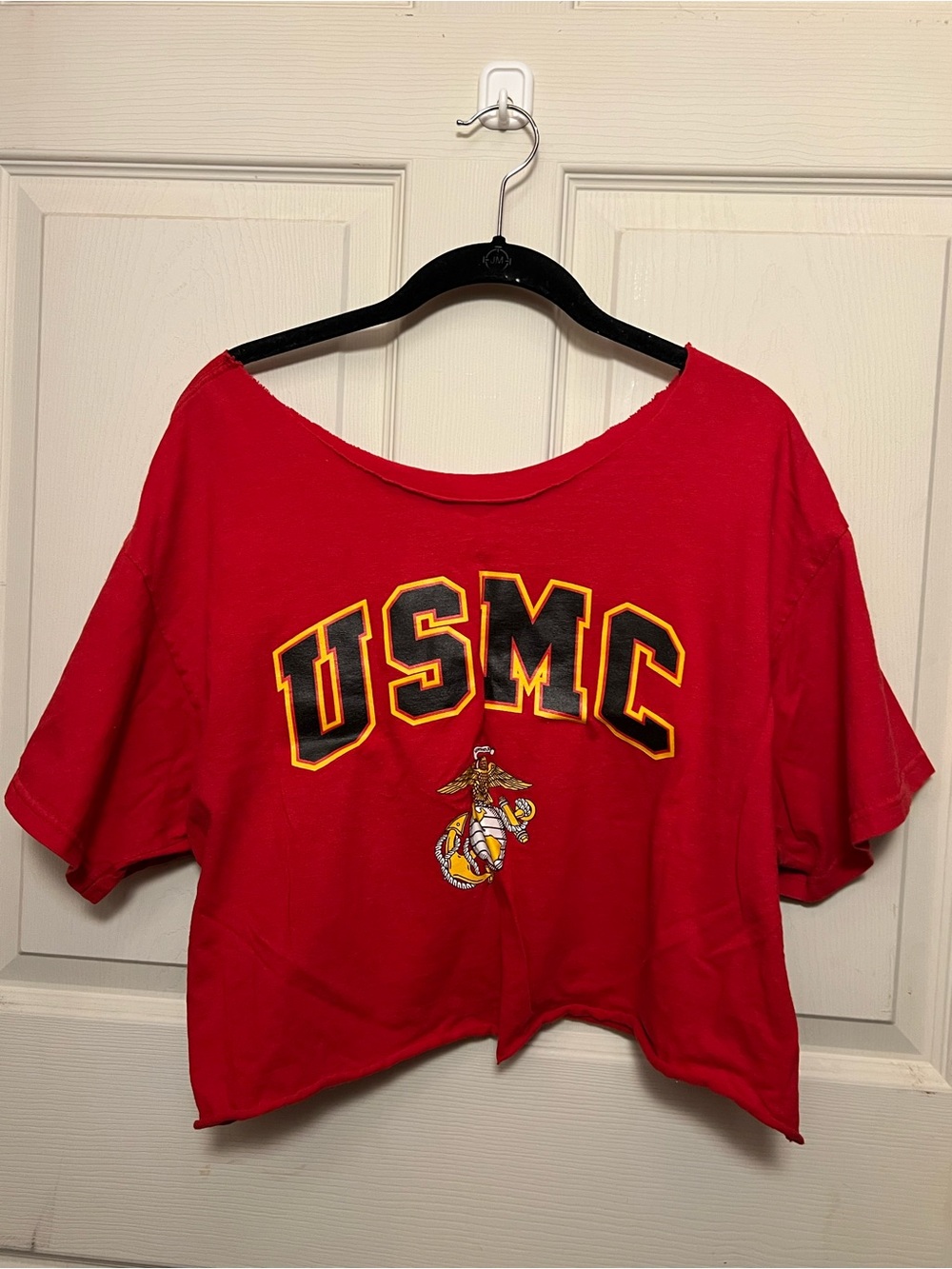 USMC Red Women's Cropped Tee
